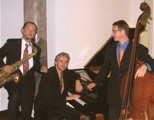 Das Volker Graf Trio mit Markus Rießbeck und Gunther Rißmann im Presseclub Nürnberg